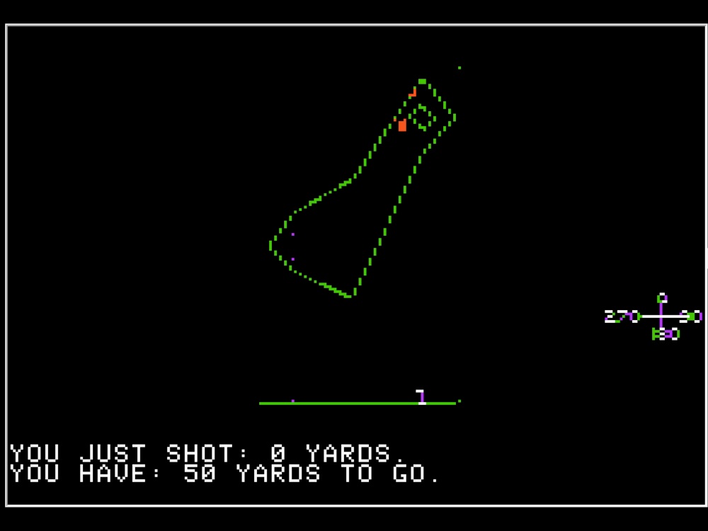 Gameplay of Championship Golf for Apple II
